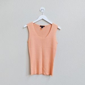 St. John Peach Knit Tank Top Sz Small